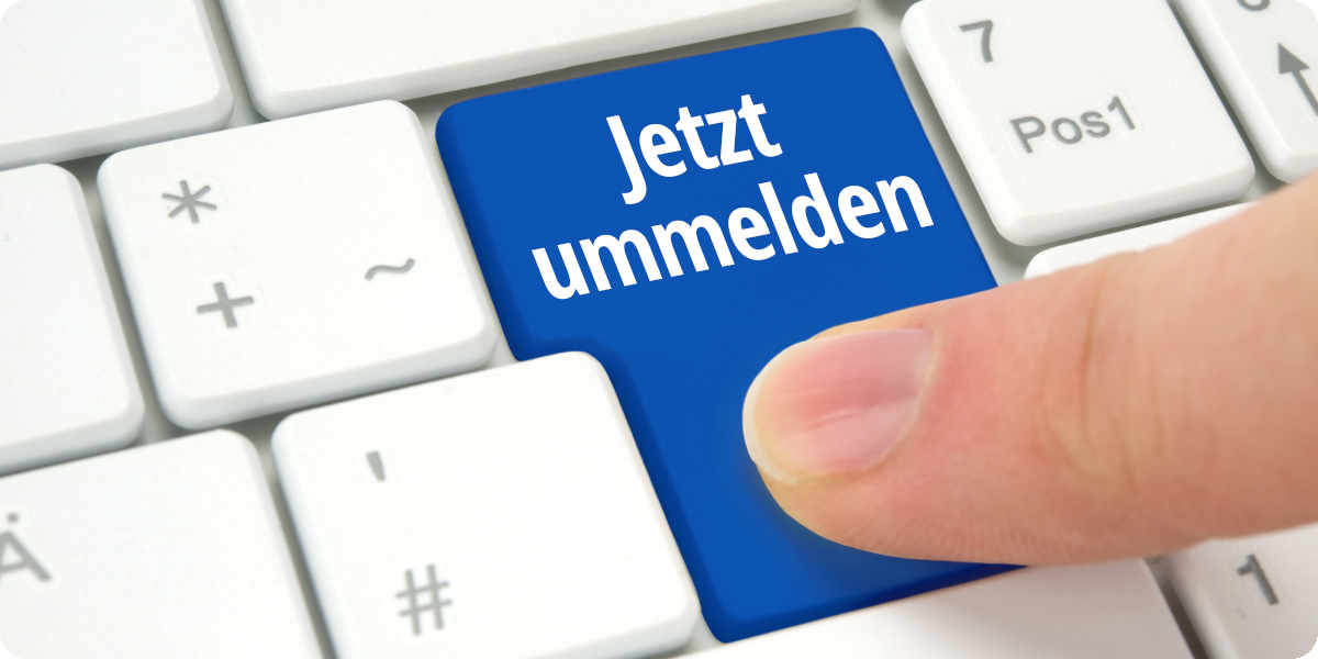 Die Ummeldung ist auch online moeglich.