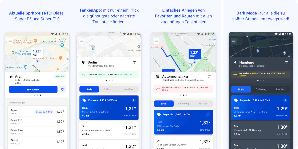 TankenApp-Screenshots